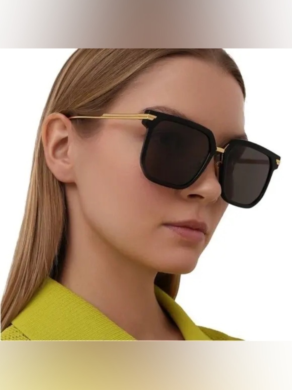 BOTTEGA VENETA Black Square Women's Sunglasses